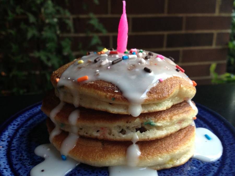 pancakes how make cake to with traditions  pillsbury birthday mix