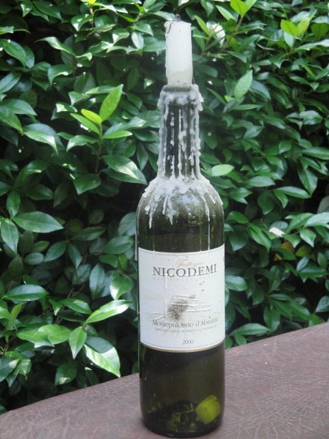 Wine Bottle Candlestick Holder