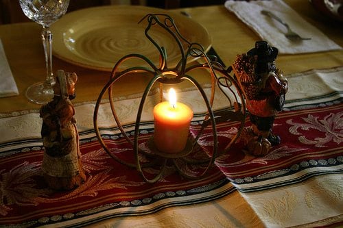 pumpkin candle holder