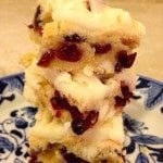 white chocolate cranberry bars