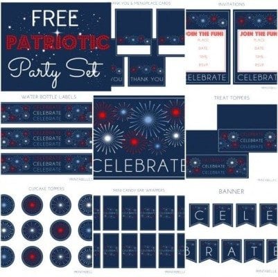 frugal Fourth of July Party Printable Invitations