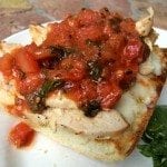 chicken bruschetta sandwich