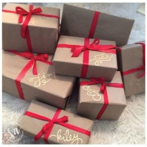 kraft paper gift wrap ideas