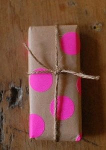 kraft paper as gift wrap