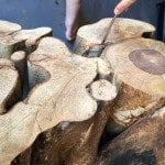 how to make a tree stump coffee table