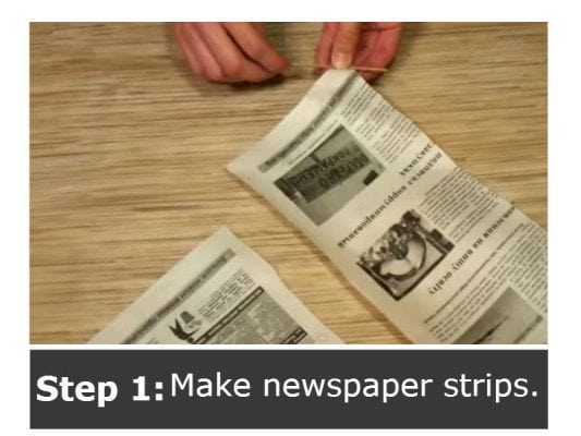 Diy basket from old newspaper