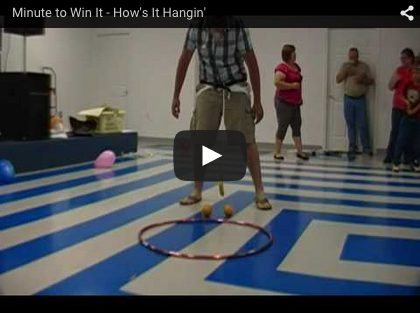 Minute to Win It Hows it hanging