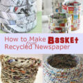 Diy basket from old newspaper