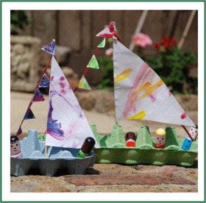 egg carton boats