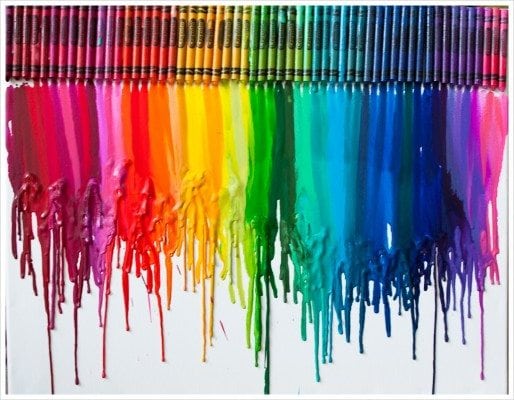 melted crayon art