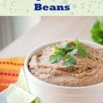 Beans are a frugal super food...they cost pennies and are packed with protein and fiber. A can of refried beans costs about $1, and this Crock Pot Refried Bean Recipe can be made for about 50¢.