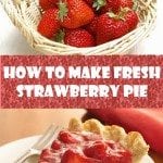 When strawberries are in season, this Fresh Strawberry Pie Recipe is a must! If you're looking for a frugal family activity, go strawberry picking and make this Fresh Strawberry Pie Recipe with your bounty. Looks great and tastes even better!