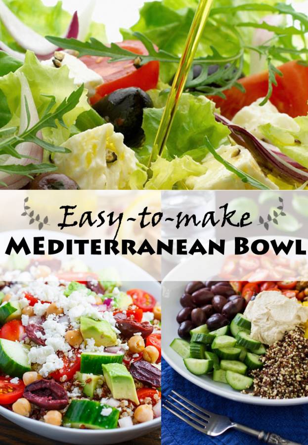 Have you ever had a Burrito Bowl at Chipotle? This is my Mediterranean version, and it's an easy dinner because everyone makes their own just the way they like it.