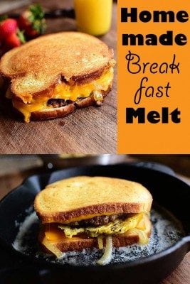 Bring the best tasting breakfast melt to your table. This recipe of homemade breakfast melt is easy to follow  and in less than 30 minutes you  have cheesy and  fulfilling meal before your family goes to school or work.