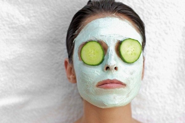 cucumber on eyes