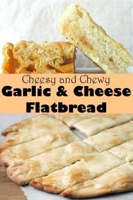 With garlic and dash of cheese, this flatbread takes about less than 30 minutes to bake. This is suitable alongside salad or soup for one delightful meal. It is also a great snacks for kids.