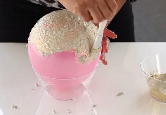 diy glitter accent bowl