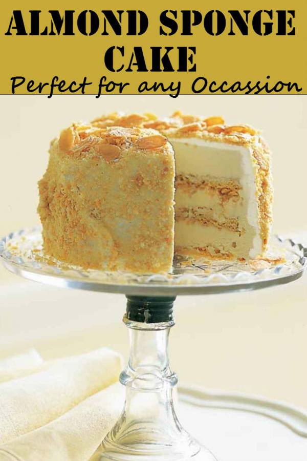 A golden almond sponge cake that is simple to make. It tastes fantastic and the celebrant will surely appreciate it. Quick, inexpensive and tasty.