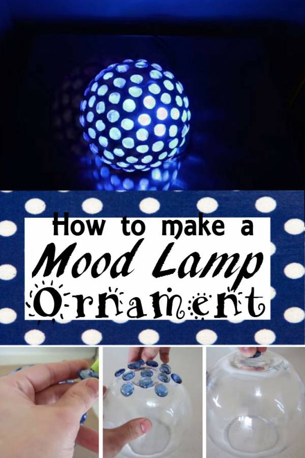 Set the mood with this pretty DIY mood lamp ornament. It looks cool once you turn on the LED light.