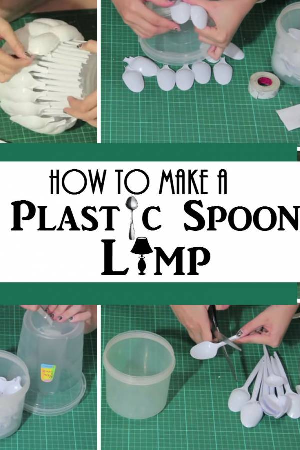 Create a stunning and functional lamp with plastic spoons.  Crafty, amazing and elegant!