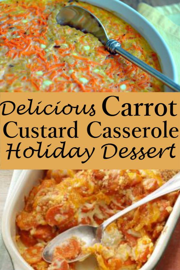 Whether you serve it for a special holiday or just in a regular day, Carrot Custard Casserole is an exceptional dessert that is quick to make. It is also an ideal way to add vegetable meal to your table. Kids will surely make this one their favorite.