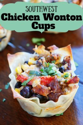 Bring a Southwestern twist to your table with Chicken Wonton Cups. Filled with chicken, cilantro and taco seasoning, it is surely a great snack for family picnics or small gatherings. A tasty dish ready in 30 minutes.