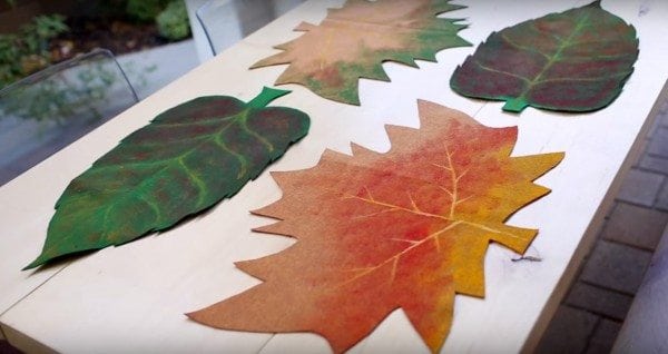 diy fall leaf placemat