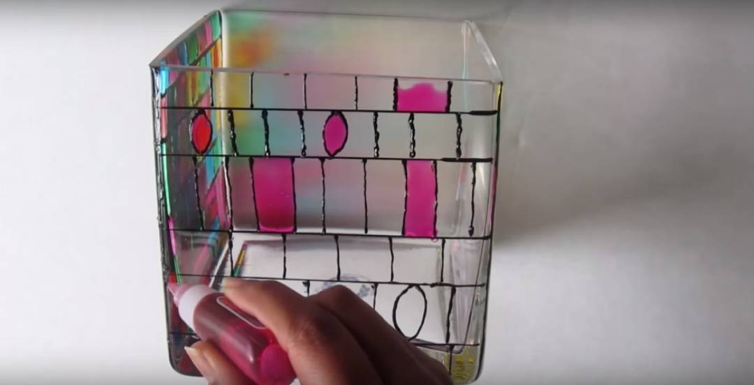 How to Make DIY Stained Glass Mosaic Jar The Budget Diet