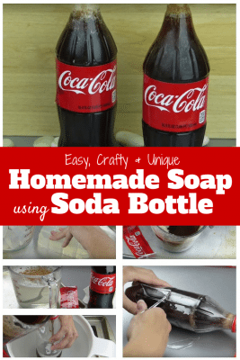 A homemade soap that shapes like a soda bottle. It is a great gift or addition to your bathroom.