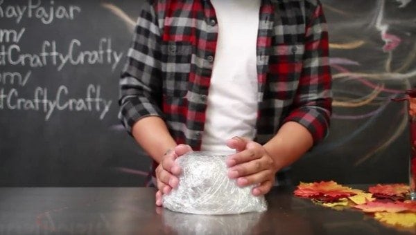 diy fall leaf bowl