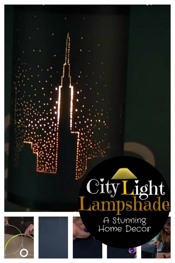 Want to add city lights to your room? Create this fantastic city light lampshade to spruce up your living space.