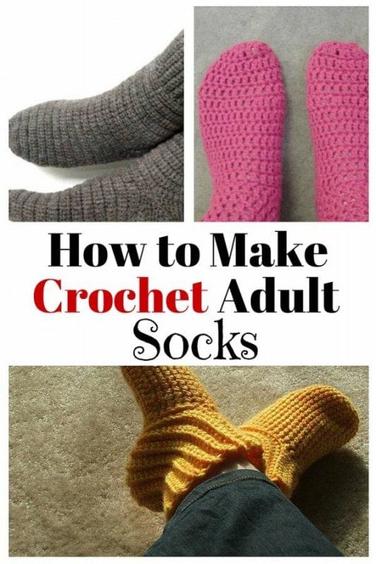 Crochet adult socks are the perfect gifts this coming winter months. They are soft, comfortable and warm for your feet.