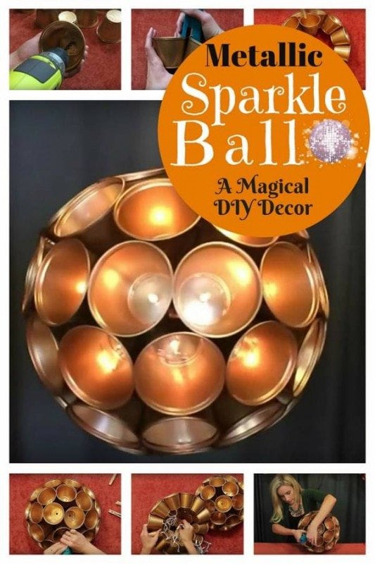 A Metallic Sparkle Ball does not only light up your home, but it also brings a decorative look that guests will love. A magical ornament made from everyday materials.