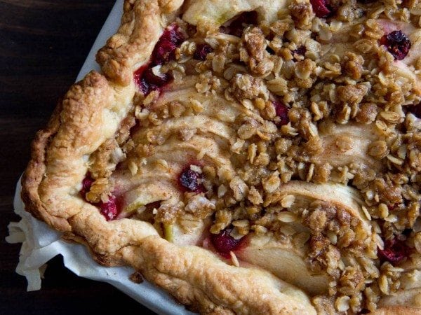 cranberry apple slab pie