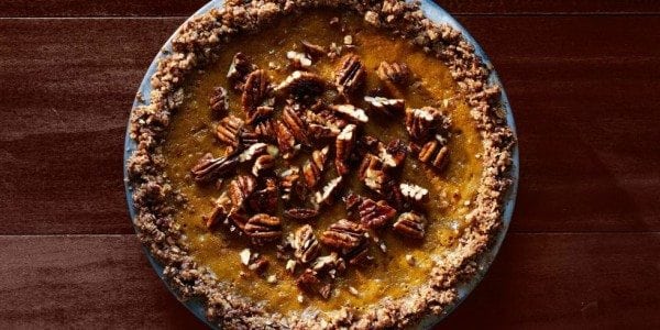 pumpkin pie with pecan