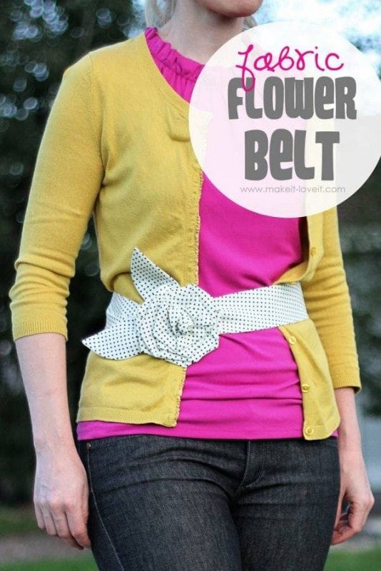 Fabric Flower Belt