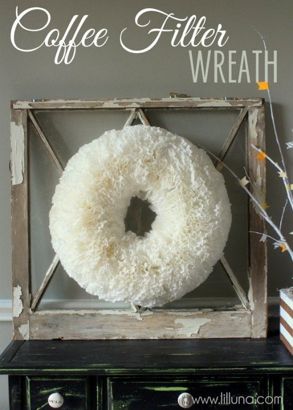 coffee filter wreath