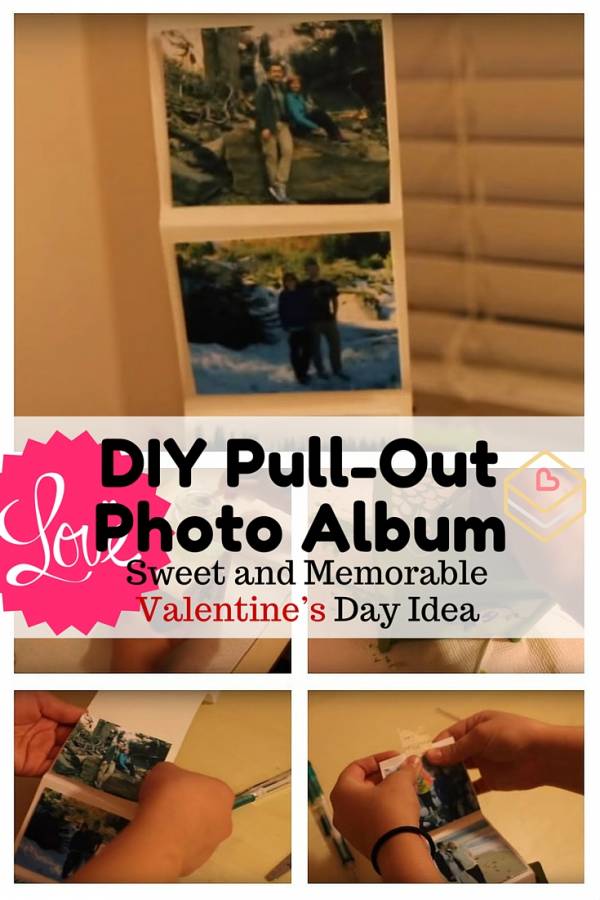 DIY Pull-out Photo Album Valentine's Gift - The Budget Diet