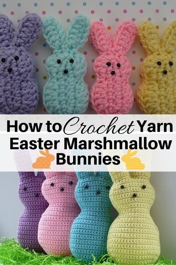 Spend your afternoons creating these adorable yarn marshmallow bunnies for Easter. These are cute and lovely items for your Easter basket.