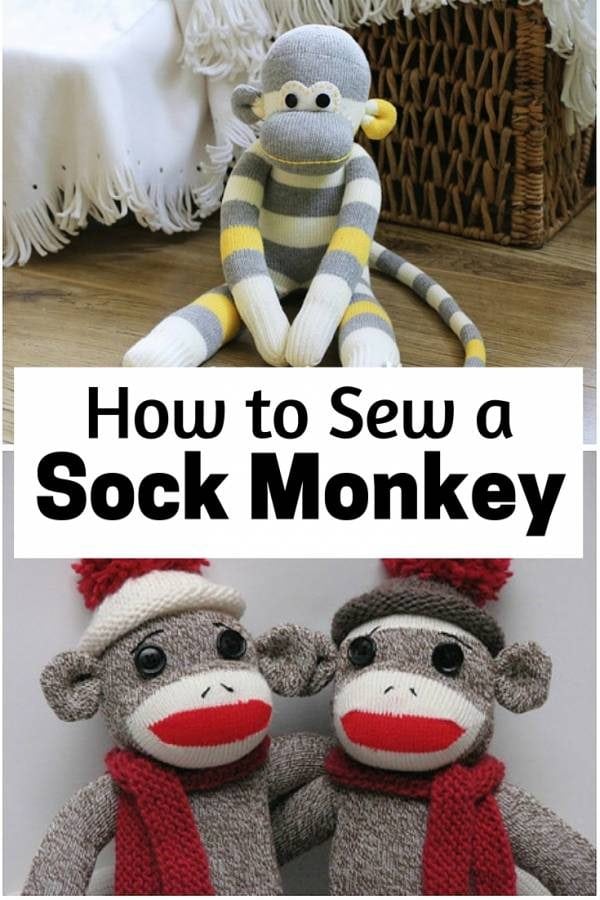 Kids these days still adore stuffy sock monkeys. Make your own as gift to little ones. No need to be a sewing expert.