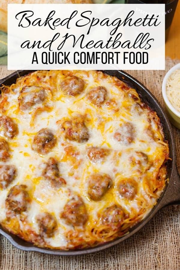 Baked Spaghetti and Meatballs: A Quick Comfort Food - The Budget Diet