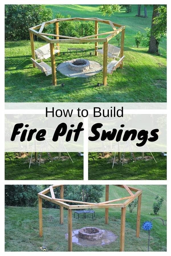 Guide On How To Build Fire Pit Swings, Fire Pit With Swings Around It