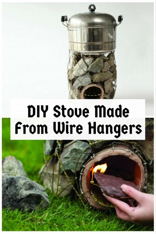 Reuse wire hangers into a functional stone stove for family to fully enjoy outdoors. An award-winning design that is easy to make.