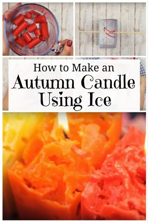 Bring the autumn vibe into your home with these easy-to-make autumn candle. Using ice you can create a unique kind of candles.