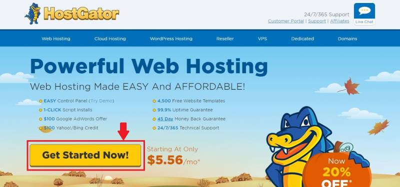 Visit the HostGator website to get started with your blog and start earning.