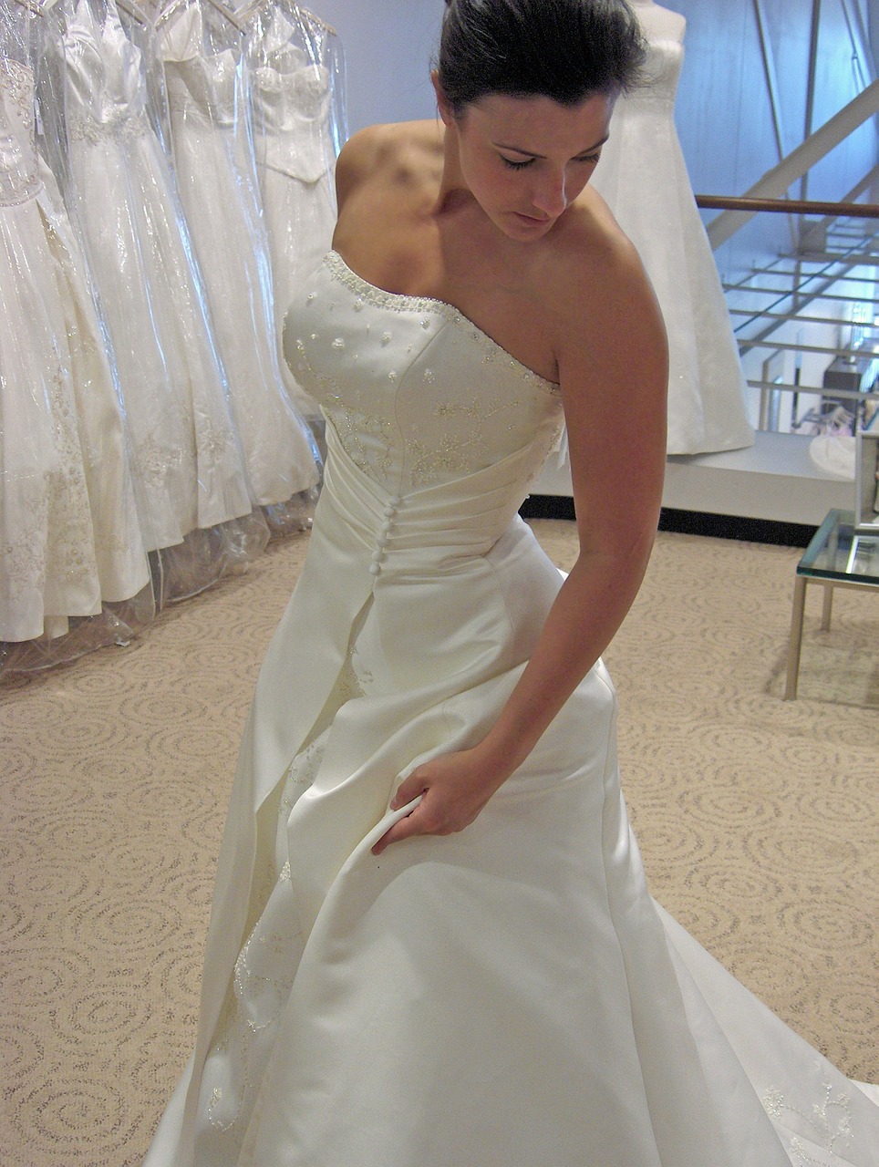 Pre-loved clothes are the trend these days for wedding gowns.