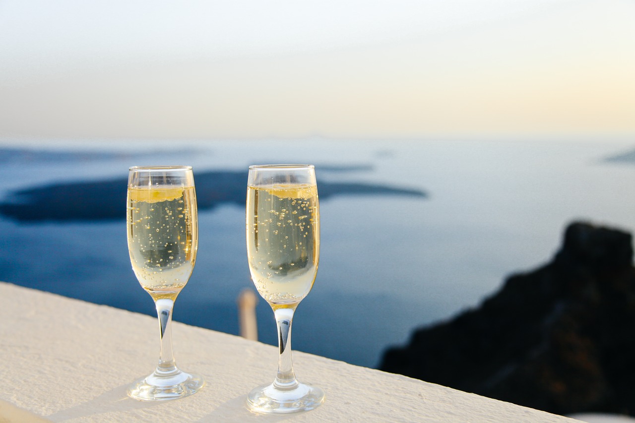 A toast of sparkling wine to celebrate your love this Heart's Day.