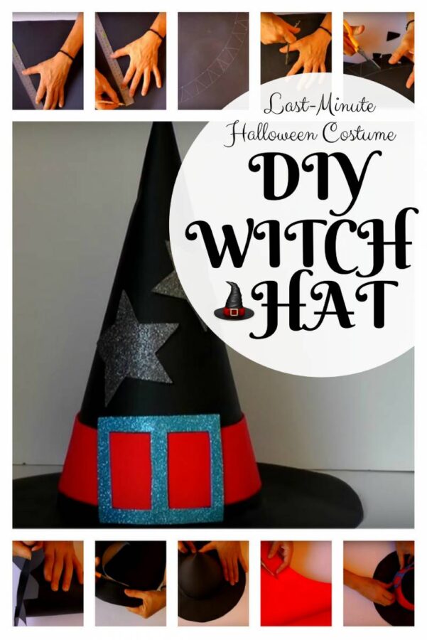 Cast spells on your neighbors with this DIY Witch Hat. It is simple and inexpensive to make. Kids will surely love it!