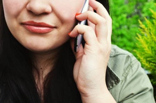 girl on phone