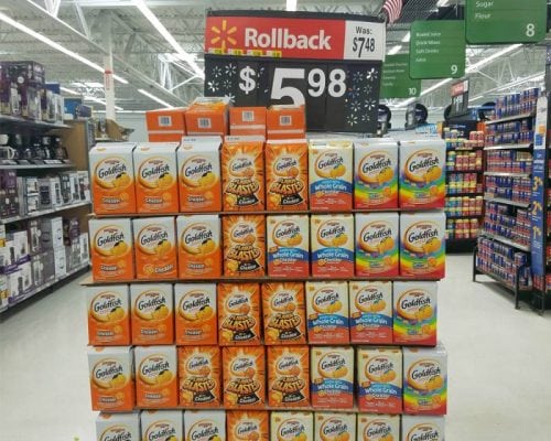 goldfish crackers in a store